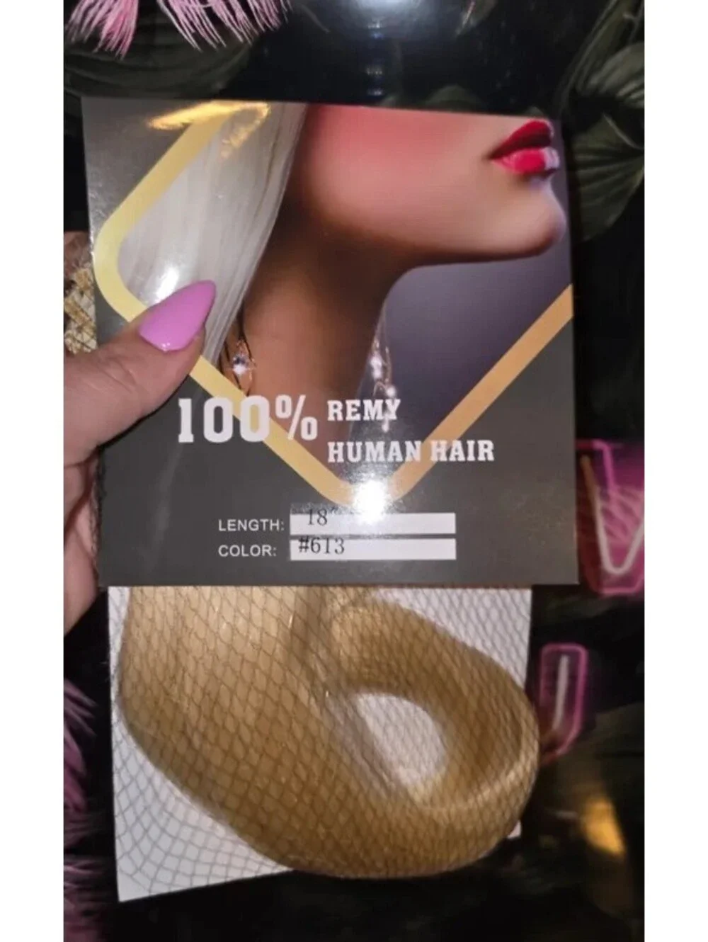 REMY HUMAN HAIR LIGHT BLONDE 18